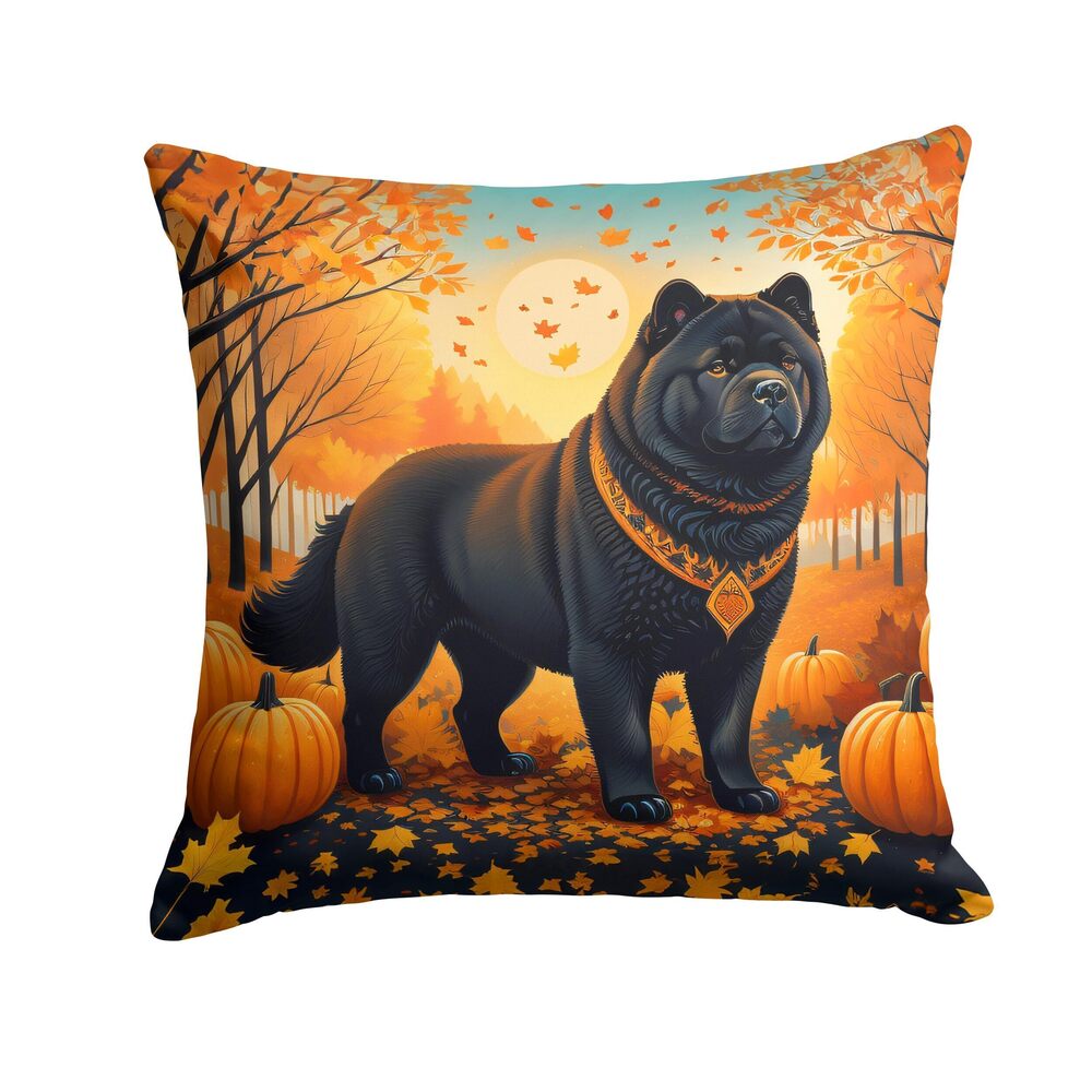 8875 DAC1036PW1818 Black Chow Chow Fall Fabric Decorative Pillow Machine